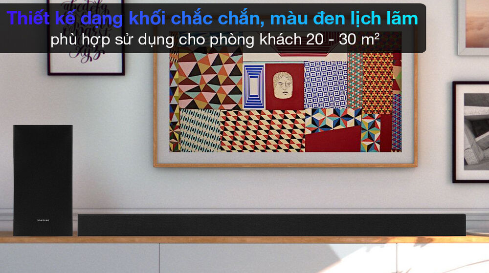 loa thanh samsung hw-t420 - thiết kế dạng hình khối, chắc chắn