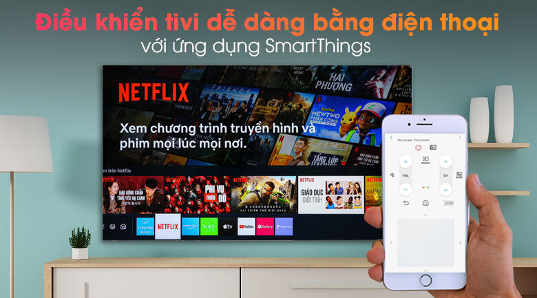 Tivi Neo QLED 8K Samsung QA65QN900A - Điều khiển tivi bằng điện thoại đơn giản cùng ứng dụng SmartThings tivi neo qled 8k samsung qa65qn900a - điều khiển tivi bằng điện thoại đơn giản cùng ứng dụng smartthings