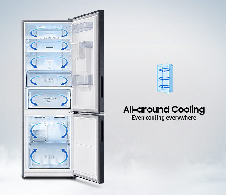 công nghệ làm lạnh vòm - tủ lạnh samsung inverter 310 lít rb30n4010s8/sv