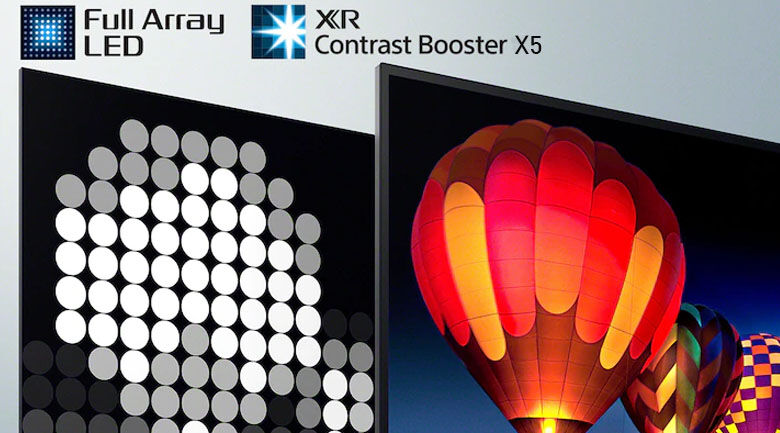 full array led và xr contrast booster x5 - android tivi sony 4k 75 inch xr-75x90j