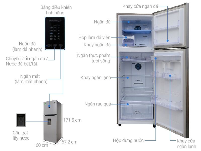 tủ lạnh samsung rt32k5932s8/sv - 319l digital inverter