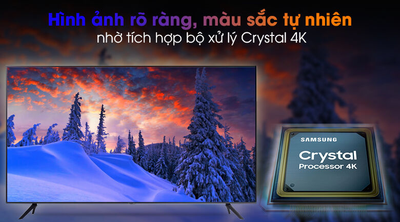 smart tivi samsung 4k 50 inch ua50au7200 - nâng cao chất lượng hình ảnh, màu sắc rõ ràng hơn qua bộ xử lý crystal 4k