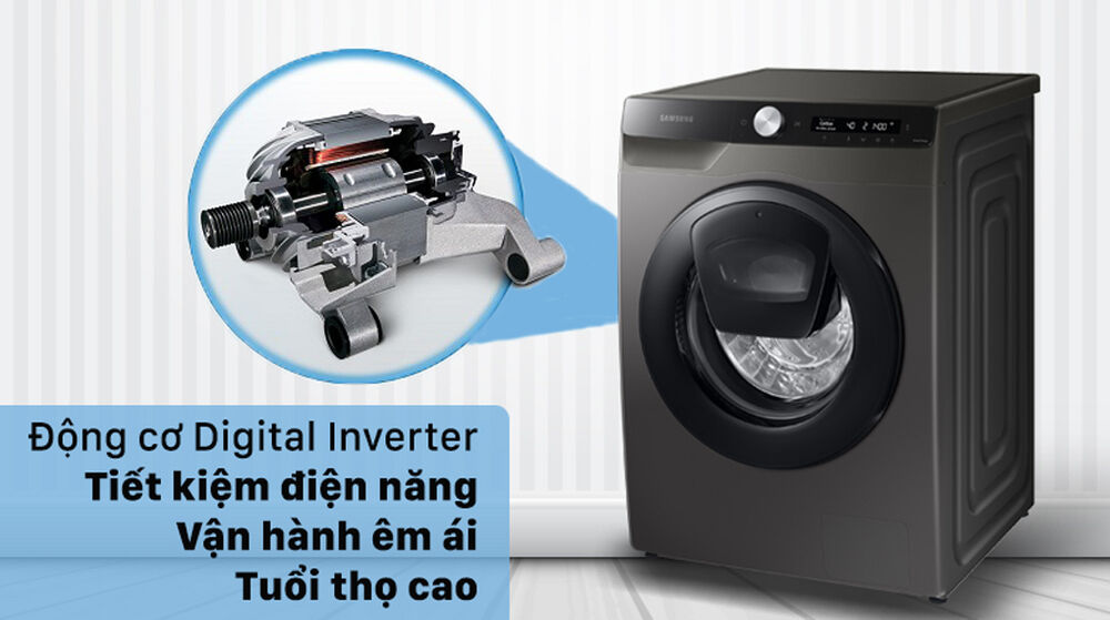 Máy giặt Samsung Inverter 8.5 kg WW85T554DAX/SV - Tối ưu hóa điện năng, vận hành êm ái, bền bỉ với công nghệ Digitial Inverter máy giặt samsung inverter 8.5 kg ww85t554dax/sv - tối ưu hóa điện năng, vận hành êm ái, bền bỉ với công nghệ digitial inverter