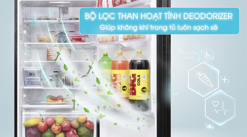 bộ lọc than hoạt tính deodorizer - tủ lạnh samsung inverter 380 lít rt38k5982dx/sv