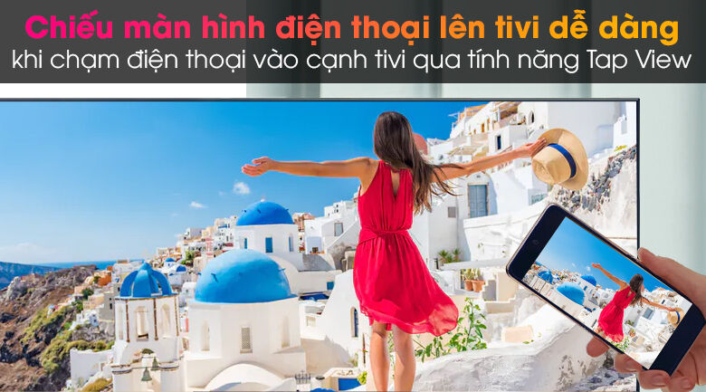 smart tivi samsung 4k 70 inch ua70au8100 - chiếu màn hình điện thoại lên tivi tùy thích qua tính năng airplay 2 (iphone), screen mirroring, tap view
