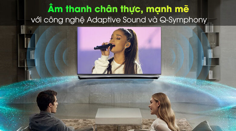 Smart Tivi Samsung 4K 70 inch UA70AU8100 - Âm thanh chân thực, hoàn hảo với Adaptive Sound và Q-Symphony smart tivi samsung 4k 70 inch ua70au8100 - âm thanh chân thực, hoàn hảo với adaptive sound và q-symphony
