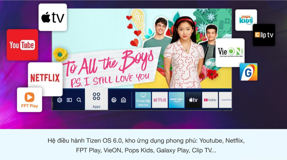 Hệ điều hành Tizen OS 6.0 - Smart Tivi Samsung 4K 43 inch UA43AU8100 hệ điều hành tizen os 6.0 - smart tivi samsung 4k 43 inch ua43au8100