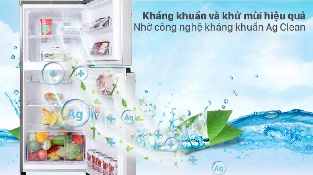 tủ lạnh panasonic inverter 170 lít nr-ba190ppvn - kháng khuẩn và khử mùi hiệu quả với công nghệ kháng khuẩn ag clean