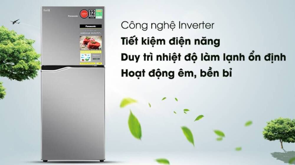 tủ lạnh panasonic inverter 170 lít nr-ba190ppvn - vận hành êm ái, bền bỉ với công nghệ inverter