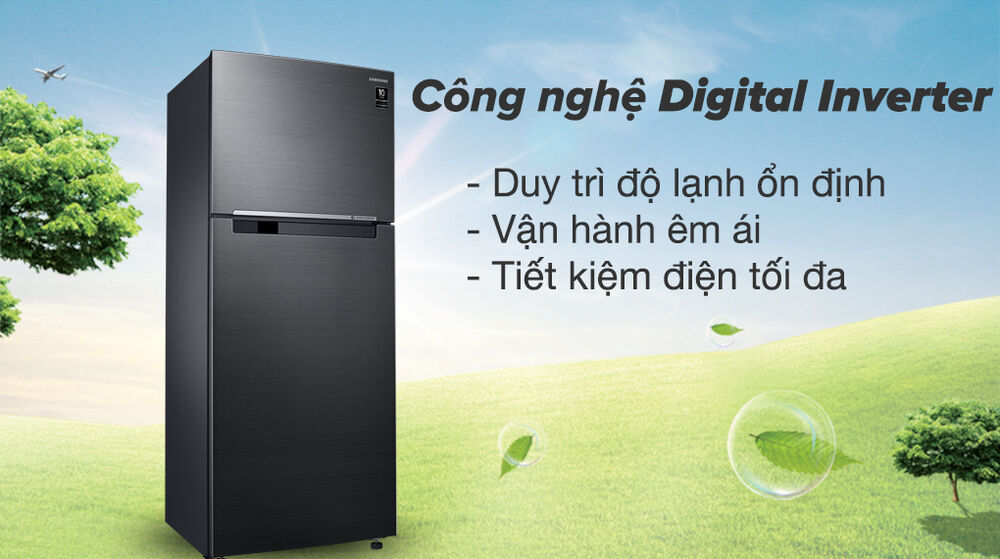công nghệ digital inverter tiết kiệm điện, vận hành êm ái - tủ lạnh samsung inverter 460 lít rt46k603jb1/sv