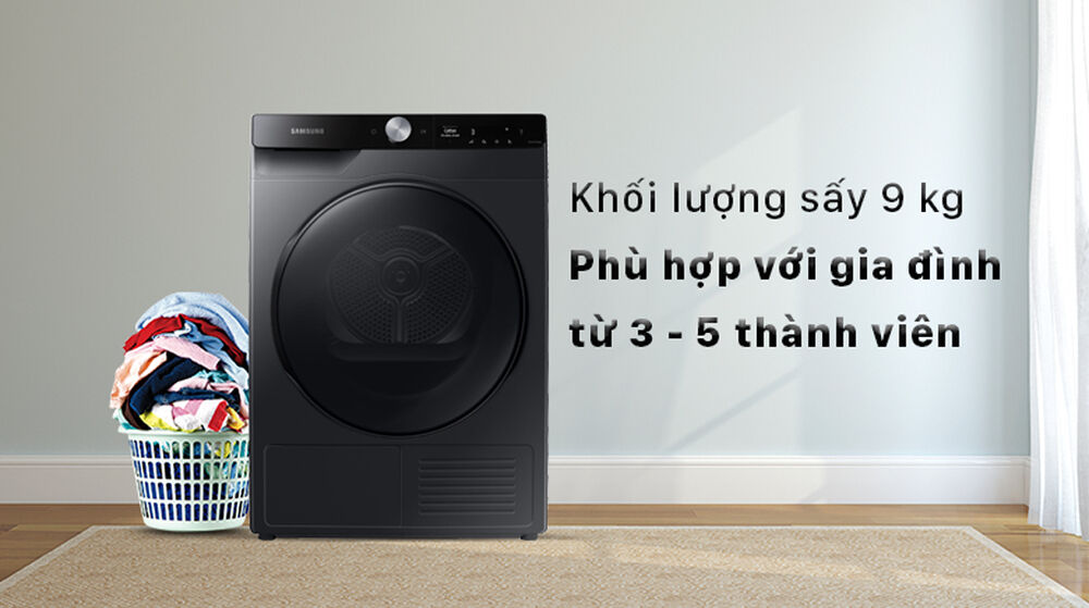 Máy sấy Samsung Inverter 9 kg DV90T7240BB/SV - Thiết kế sang trọng, hiện đại máy sấy samsung inverter 9 kg dv90t7240bb/sv - thiết kế sang trọng, hiện đại