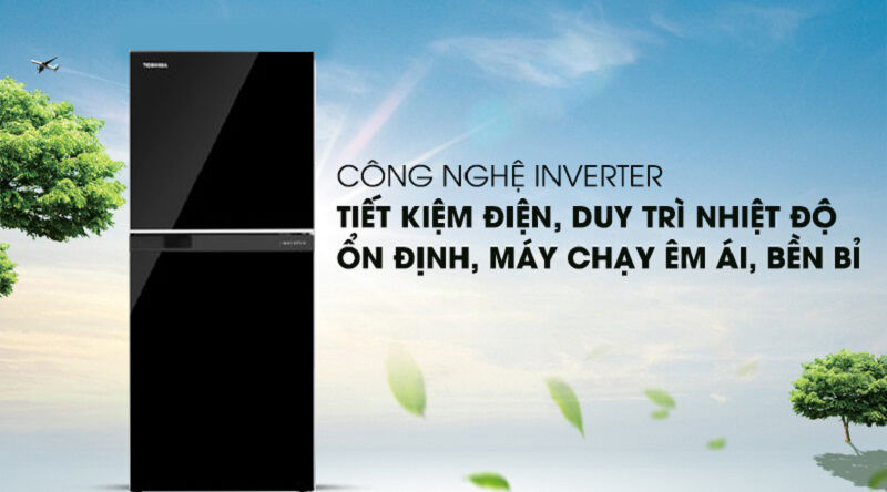 tủ lạnh toshiba inverter 180 lít gr-b22vu ukg- siêu tiết kiệm điện với công nghệ biến tần inverter