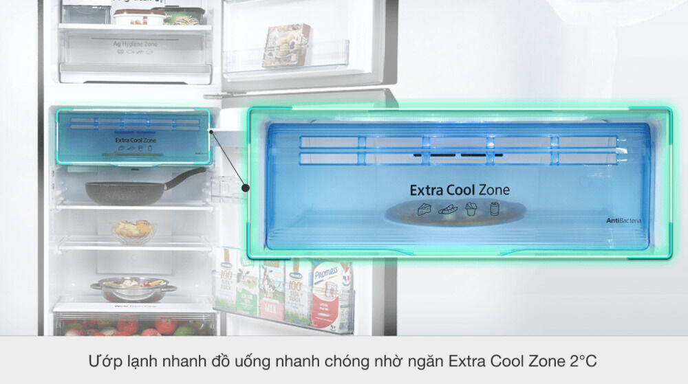tủ lạnh panasonic inverter 326 lít nr-tl351gpkv - ngăn extra cool zone