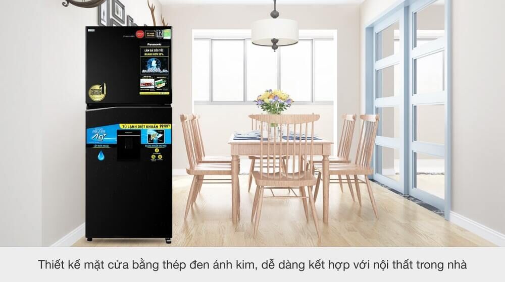 tủ lạnh panasonic inverter 326 lít nr-tl351gpkv - thiết kế sang trọng