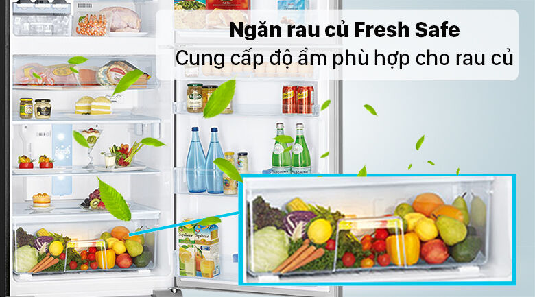 tủ lạnh panasonic inverter 234 lít nr-tv261apsv - cung cấp độ ẩm phù hợp với trái cây