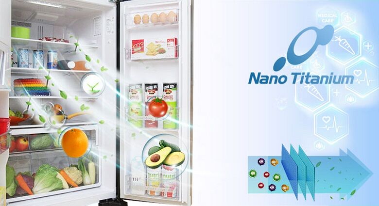 màng lọc nano titanium - tủ lạnh hitachi inverter 540 lít r-fw690pgv7 gbk