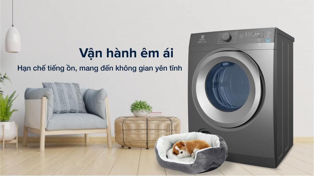 Máy sấy thông hơi Electrolux 8.5 kg EDS854N3SB - Vận hành êm ái máy sấy thông hơi electrolux 8.5 kg eds854n3sb - vận hành êm ái