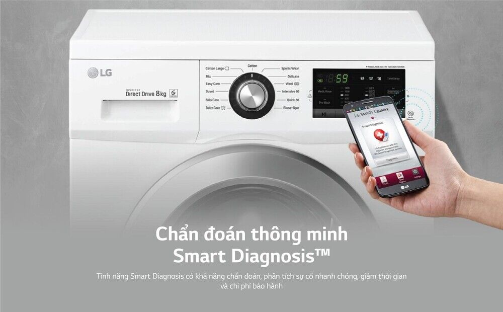 máy giặt lg inverter 9kg fm1209s6w