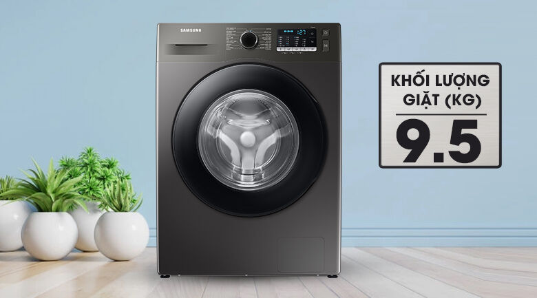 máy giặt samsung inverter 9.5kg ww95ta046ax/sv - khối lượng giặt 9.5 kg, phù hợp với gia đình có từ 5 - 7 người