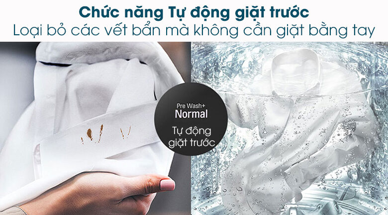 chức năng tự động giặt trước