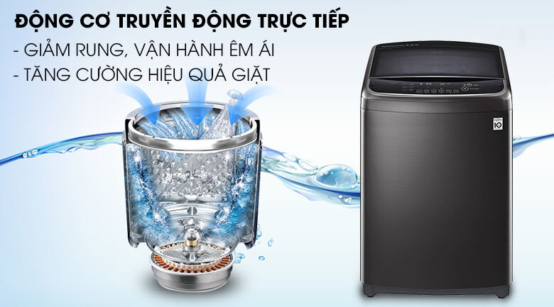 động cơ truyền động trực tiếp - máy giặt lg inverter 19 kg th2519ssak