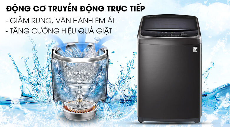 động cơ truyền động trực tiếp - máy giặt lg inverter 22 kg th2722ssak