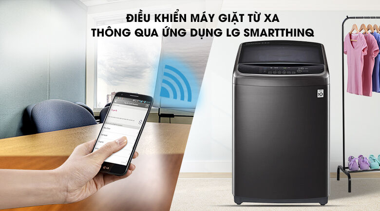 máy giặt điều khiển từ xa - máy giặt lg inverter 22 kg th2722ssak