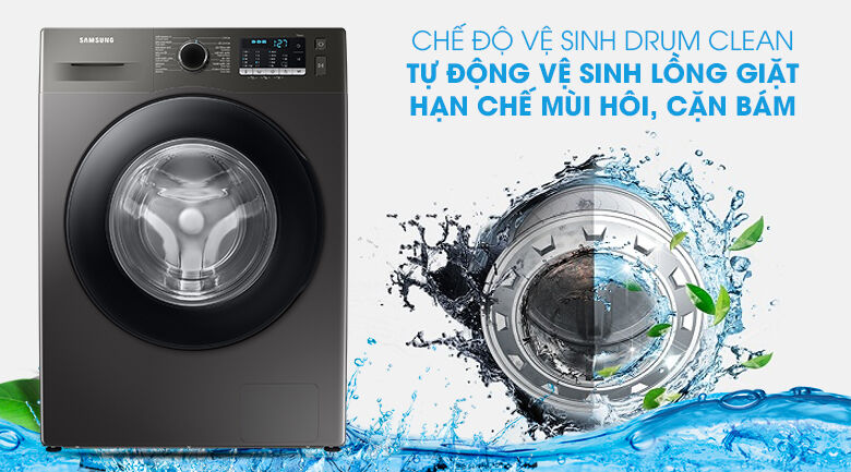 máy giặt samsung inverter 9.5kg ww95ta046ax/sv - chế độ drum clean tự động vệ sinh lồng giặt và diệt khuẩn 99.9%