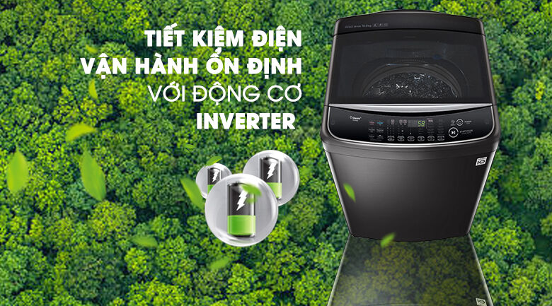 công nghệ inverter - máy giặt lg inverter 19 kg th2519ssak