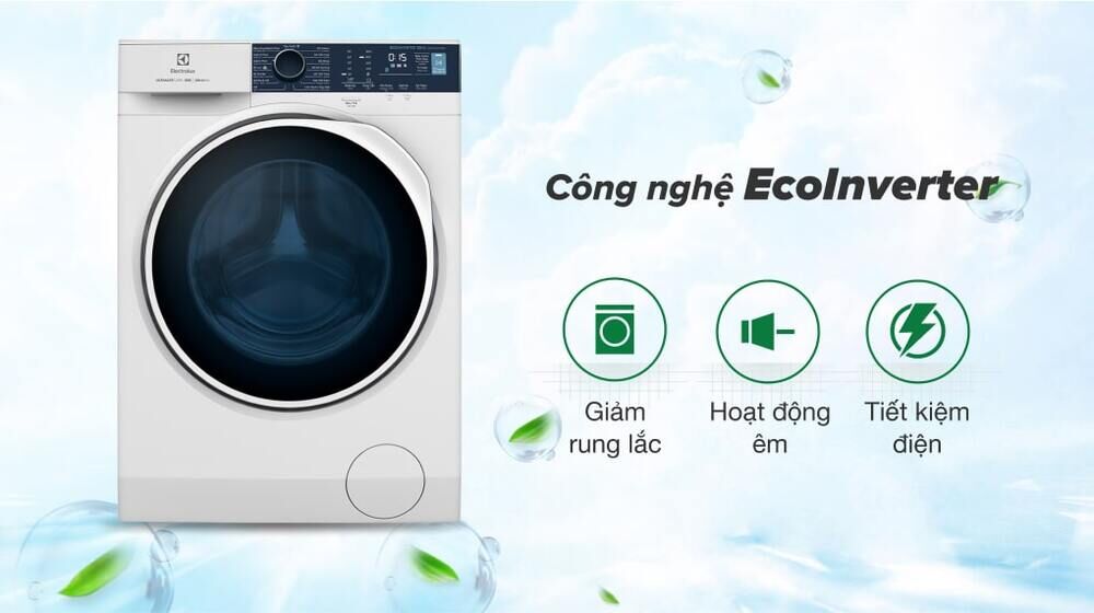 máy giặt electrolux inverter 10 kg ewf1024p5wb - công nghệ ecoinverter