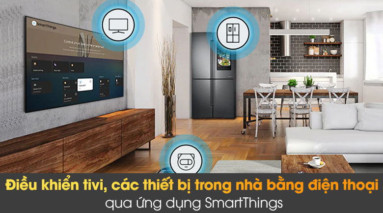 tivi the frame qled 4k samsung qa55ls03a - smartthings