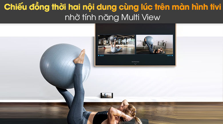 tivi the frame qled 4k samsung qa55ls03a - multi view