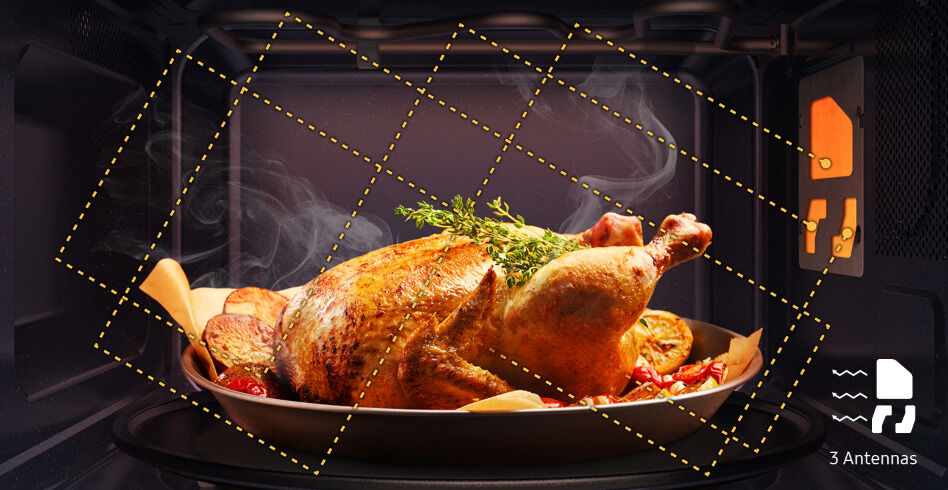 lò vi sóng điện tử có nướng 23l bespoke samsung mg23t5018ce/sv