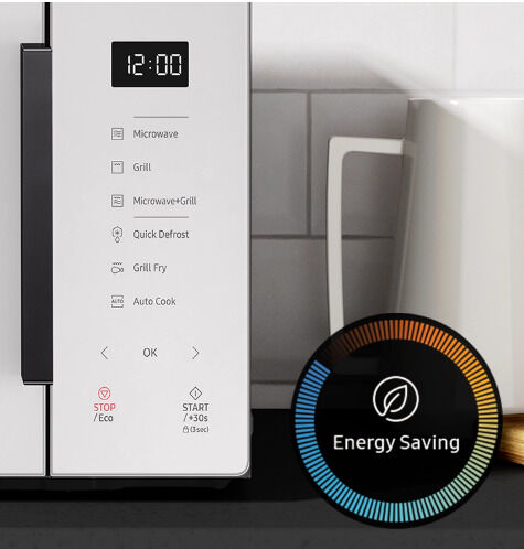 lò vi sóng điện tử có nướng 23l bespoke samsung mg23t5018ce/sv