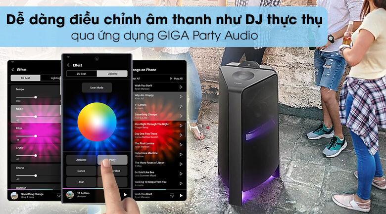 Loa Tháp Samsung MX-T70/XV - Dễ dàng điều khiển âm thanh như hóa thân thành DJ thực thụ nhờ ứng dụng GIGA Party Audio loa tháp samsung mx-t70/xv - dễ dàng điều khiển âm thanh như hóa thân thành dj thực thụ nhờ ứng dụng giga party audio