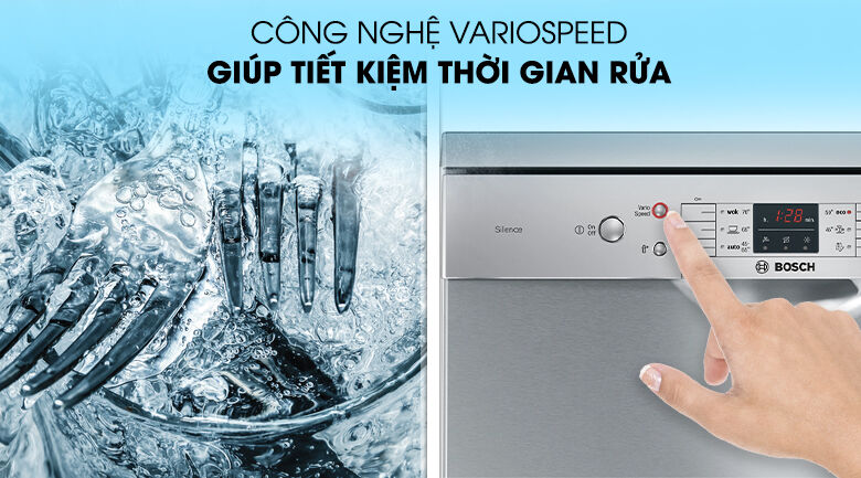 Công nghệ VarioSpeed - Máy rửa chén Bosch SMS63L08EA 2400W công nghệ variospeed - máy rửa chén bosch sms63l08ea 2400w