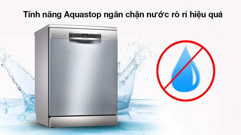 Máy rửa chén độc lập Bosch SMS4HCI48E - Đảm bảo an toàn khi dùng với tính năng Aquastop máy rửa chén độc lập bosch sms4hci48e - đảm bảo an toàn khi dùng với tính năng aquastop