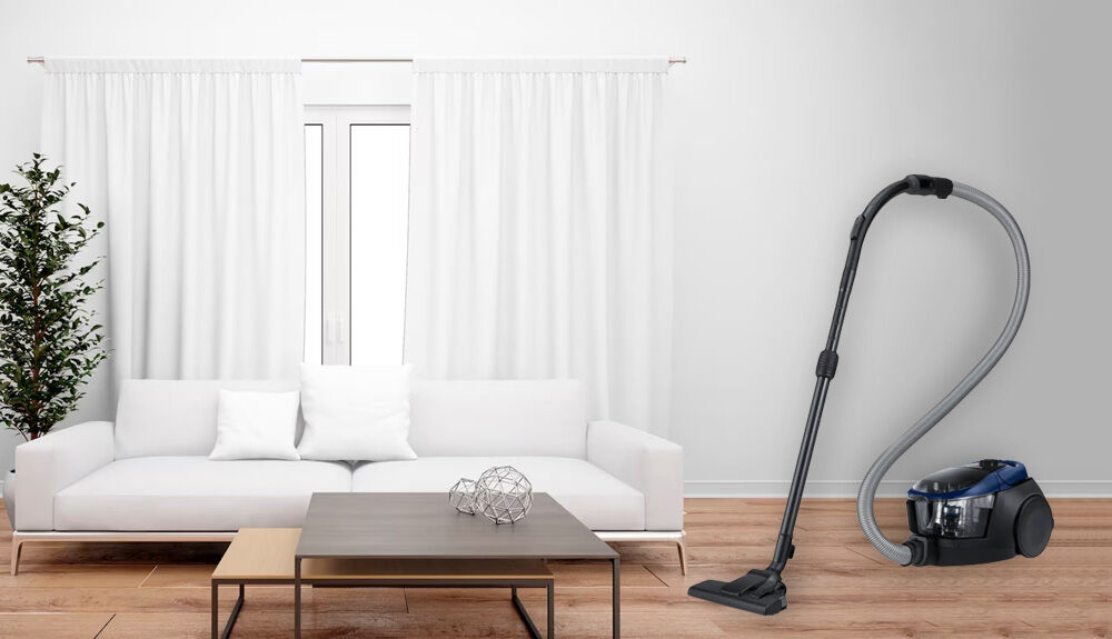 thiết kế hiện đại của máy hút bụi samsung vc18m3110vb/sv