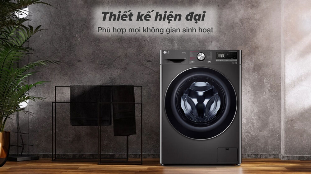 máy giặt lg inverter 10 kg fv1410s4b - thiết kế