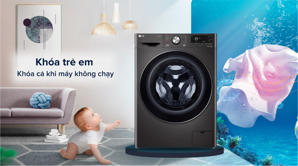máy giặt sấy lg inverter 11 kg fv1411h3ba - tiện ích