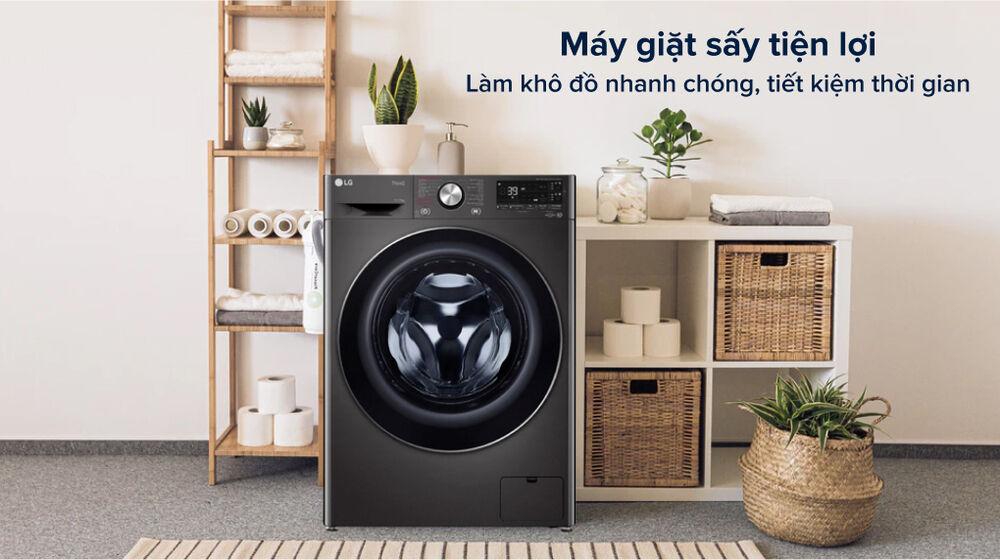 máy giặt sấy lg inverter 11 kg fv1411h3ba - máy giặt sấy tiện lợi