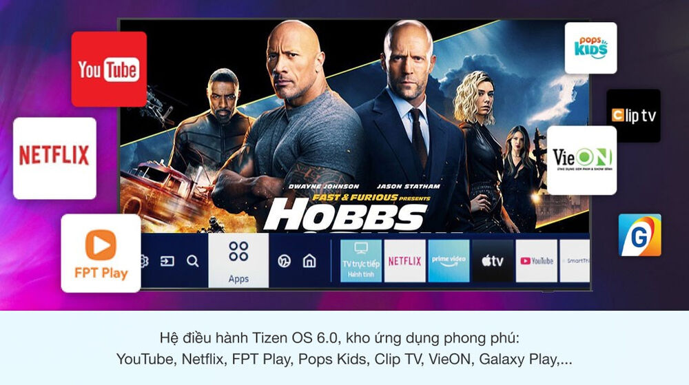 hệ điều hành tizen os 6.0 - smart tivi neo qled 4k 65 inch samsung qa65qn85a