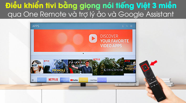 one remote và google assistant - smart tivi neo qled 4k 65 inch samsung qa65qn85a