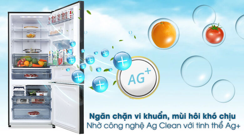 tủ lạnh panasonic inverter 377 lít nr-bx421gpkv - công nghệ ag clean
