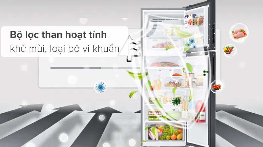 tủ lạnh samsung inverter 345 lít rt35cg5544b1sv - công nghệ kháng khuẩn, khử mùi