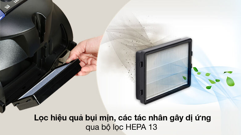 Lọc HEPA 13 - Máy hút bụi Samsung VCC8836V36/XSV lọc hepa 13 - máy hút bụi samsung vcc8836v36/xsv