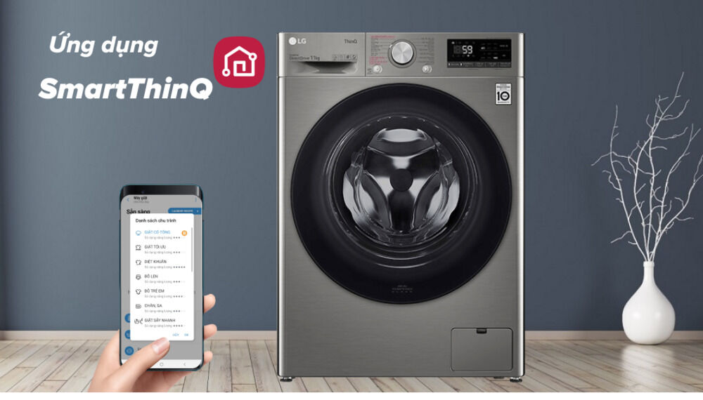 máy giặt lg inverter 11 kg fv1411s4p - smartthinq