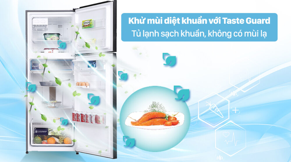 Tủ lạnh Electrolux Inverter 312 lít ETB3440K-H - Loiaj bỏ mùi hôi, vi khuẩn tủ lạnh electrolux inverter 312 lít etb3440k-h - loiaj bỏ mùi hôi, vi khuẩn
