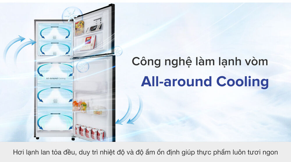 Tủ lạnh Samsung Inverter 236 lít RT22M4032BY/SV - Làm lạnh vòm tủ lạnh samsung inverter 236 lít rt22m4032by/sv - làm lạnh vòm