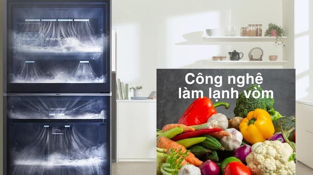 Làm lạnh vòm Tủ lạnh Samsung Inverter 382 lít RT38CB6784C3SV  làm lạnh vòm tủ lạnh samsung inverter 382 lít rt38cb6784c3sv